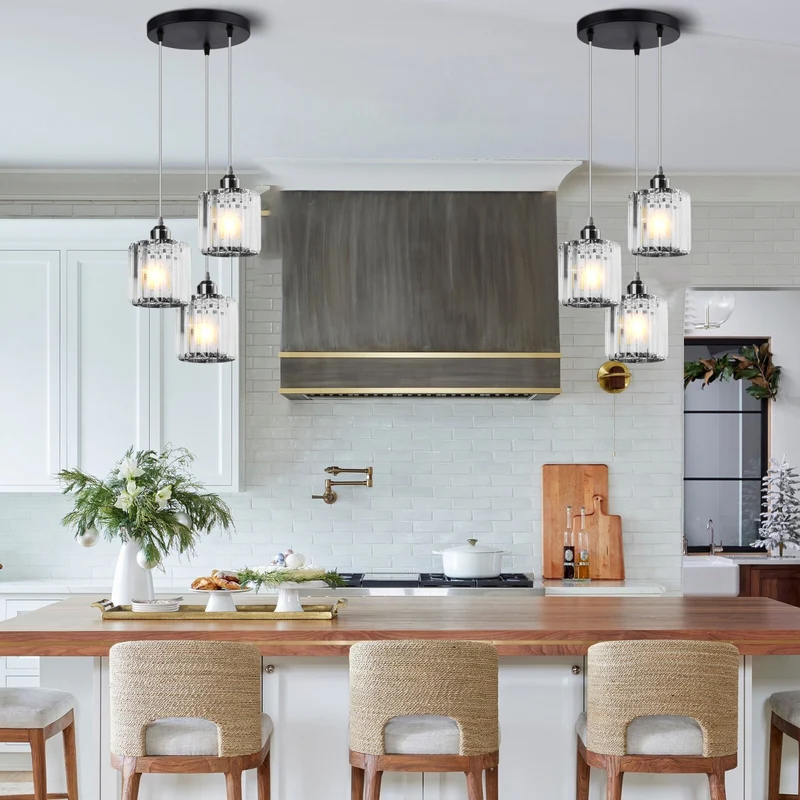 3-Wege Glas Hängelampe für Wohn & Esszimmer - Modern - Pendelleuchte ~ 3245