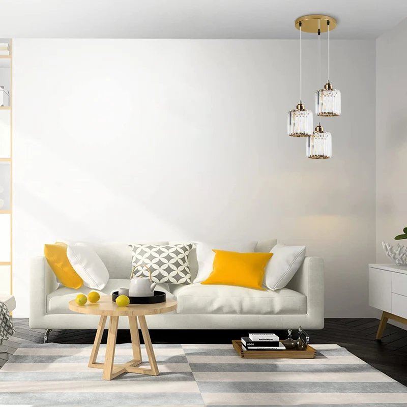3-Wege Glas Hängelampe für Wohn & Esszimmer - Modern - Pendelleuchte ~ 3245