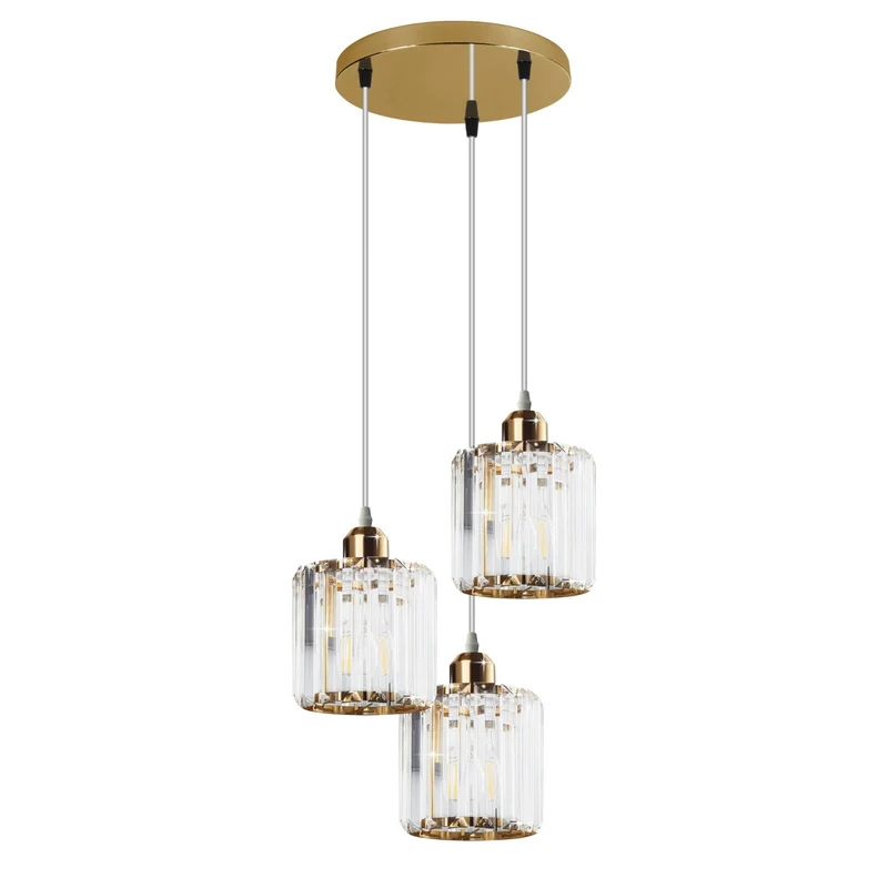 3-Wege Glas Hängelampe für Wohn & Esszimmer - Modern - Pendelleuchte ~ 3245