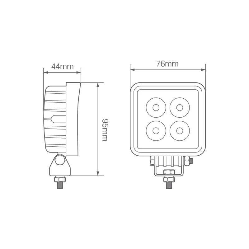 LED Autolamps Kompakter quadratischer Fluter / 12 Watt