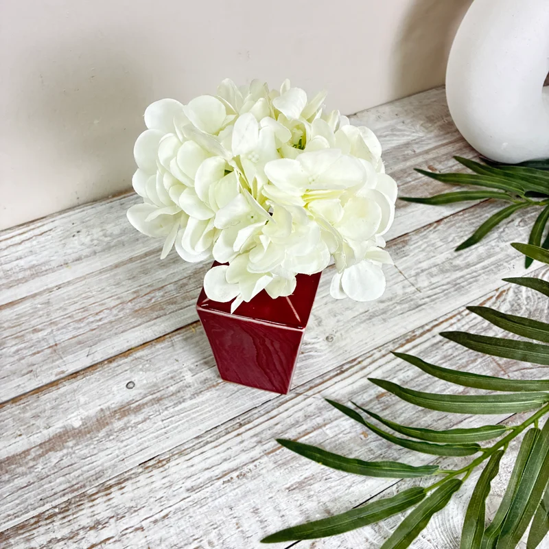 Ami Design Vase Rot Keramik Flaschenform Bordeaux Glänzend Gebraucht