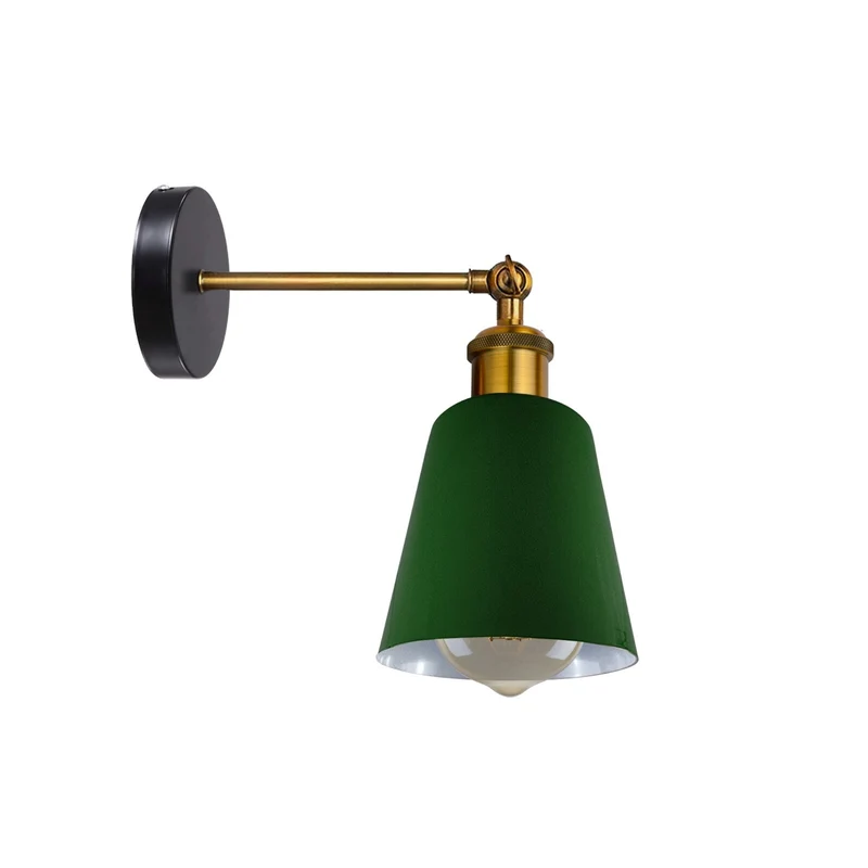 Retro Wandleuchte Konisch Messing Verstellbar E27 ~3316