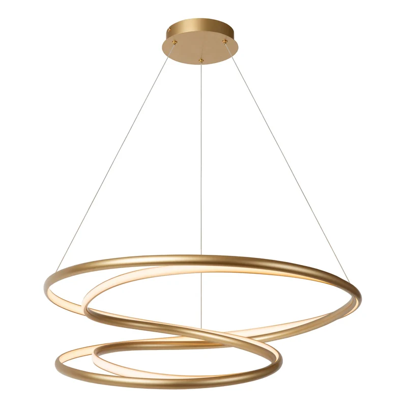 LED-Pendelleuchte Sardana dimmbar Warmweiß Messing Ø80cm