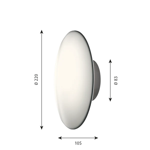 Louis Poulsen - Glas Opal D=450MM für AJ EKLIPTA Wand u.Deckenleuchte