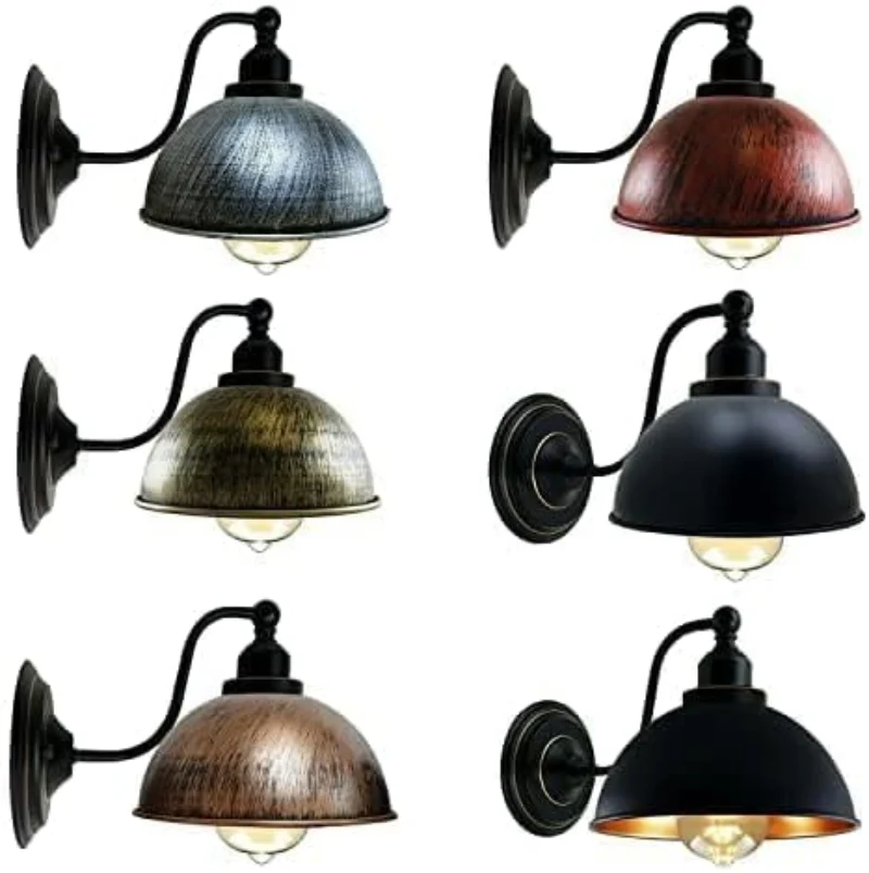 All Seasons Life Industrielle Wandleuchte Vintage Eisen Lampenschirm Wandlampe ~3298