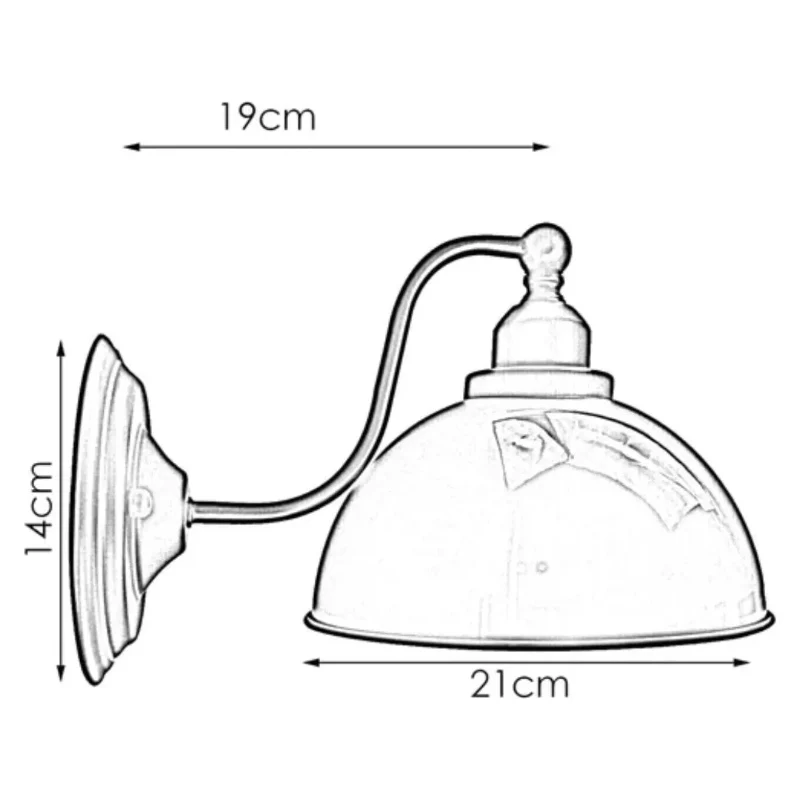 All Seasons Life Industrielle Wandleuchte Vintage Eisen Lampenschirm Wandlampe ~3298