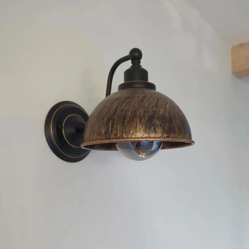 All Seasons Life Industrielle Wandleuchte Vintage Eisen Lampenschirm Wandlampe ~3298