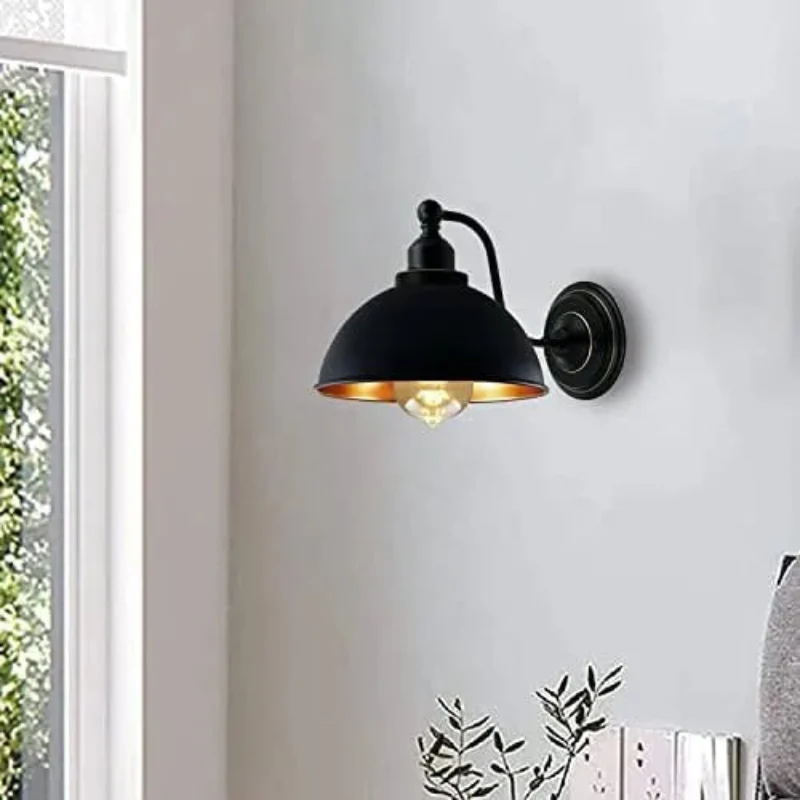 All Seasons Life Industrielle Wandleuchte Vintage Eisen Lampenschirm Wandlampe ~3298