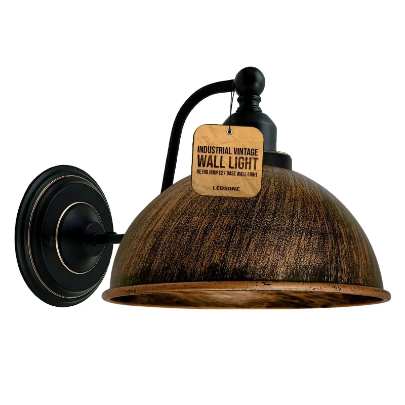 All Seasons Life Industrielle Wandleuchte Vintage Eisen Lampenschirm Wandlampe ~3298