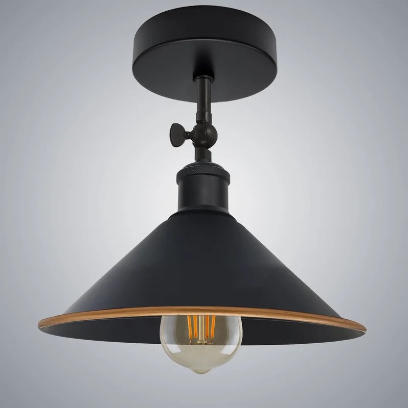 Schwarze Deckenleuchten verstellbar Vintage Deckenlampe~3259