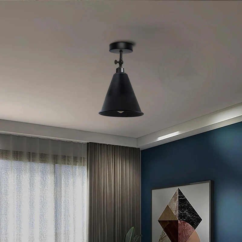 Schwarze Deckenleuchten verstellbar Vintage Deckenlampe~3259
