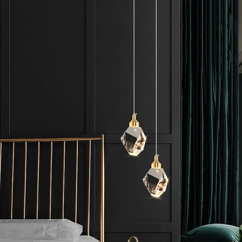Gefacetteerde Kristallen Hanglamp – Scandinavisch Design voor Eetkamer Slaapkamer Woonkamer Interieur Verlichting | Sansoti