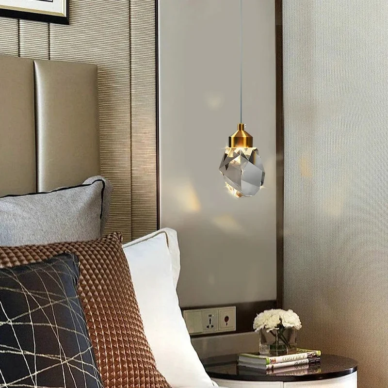 Gefacetteerde Kristallen Hanglamp – Scandinavisch Design voor Eetkamer Slaapkamer Woonkamer Interieur Verlichting | Sansoti