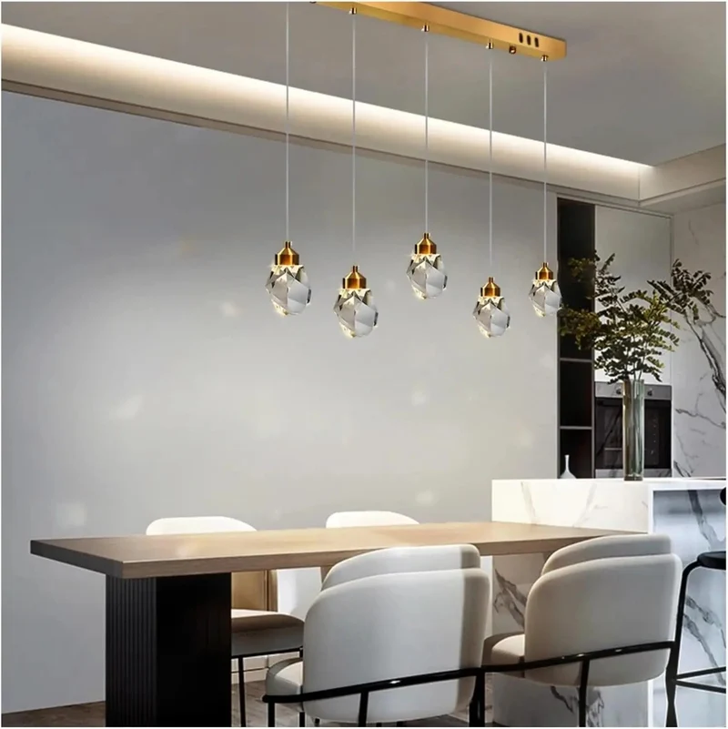 Gefacetteerde Kristallen Hanglamp – Scandinavisch Design voor Eetkamer Slaapkamer Woonkamer Interieur Verlichting | Sansoti