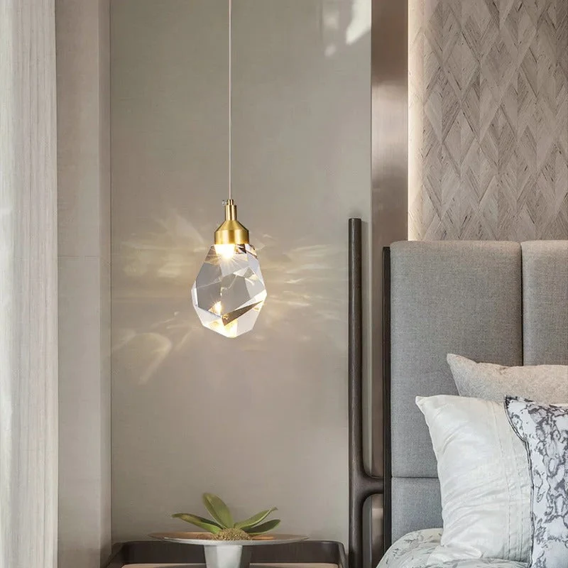 Gefacetteerde Kristallen Hanglamp – Scandinavisch Design voor Eetkamer Slaapkamer Woonkamer Interieur Verlichting | Sansoti