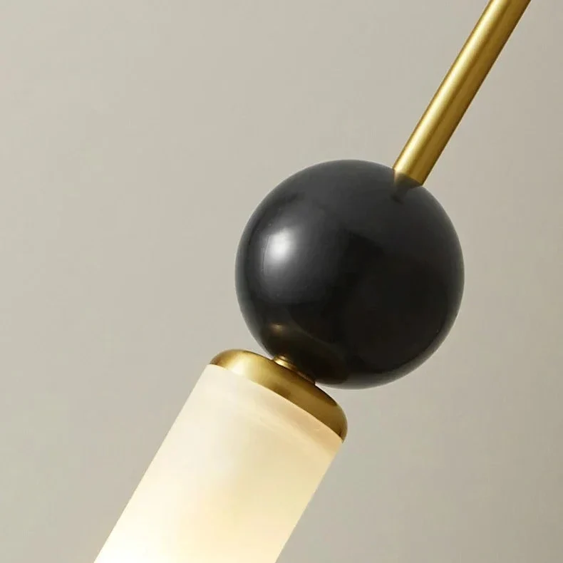Hanglamp Marmer Buis Cilinder Zwart Goud Warm Koud Licht Design Verlichting Eetkamer Slaapkamer Woonkamer | Sansoti