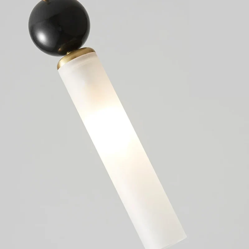Hanglamp Marmer Buis Cilinder Zwart Goud Warm Koud Licht Design Verlichting Eetkamer Slaapkamer Woonkamer | Sansoti