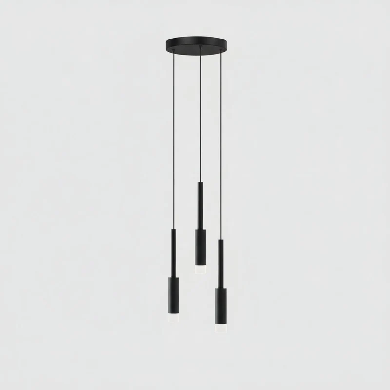 Cilindrische Spotlamp Kroonluchter Metaal Dimbaar LED Trappenhal Foyer Verstelbaar Modern Design 1-30 Lichtpunten | Sansoti