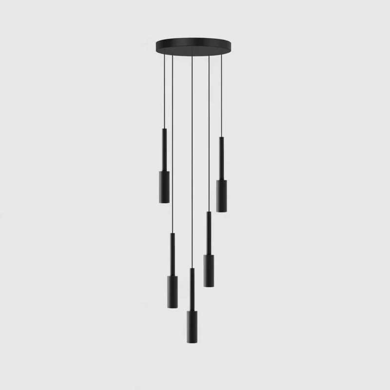 Cilindrische Spotlamp Kroonluchter Metaal Dimbaar LED Trappenhal Foyer Verstelbaar Modern Design 1-30 Lichtpunten | Sansoti