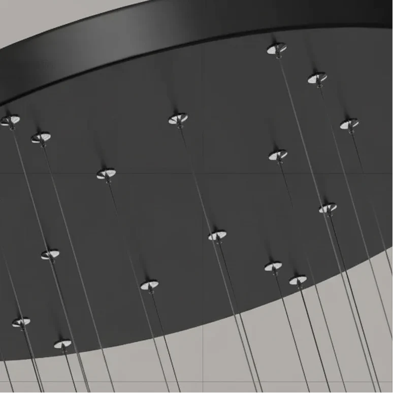 Cilindrische Spotlamp Kroonluchter Metaal Dimbaar LED Trappenhal Foyer Verstelbaar Modern Design 1-30 Lichtpunten | Sansoti