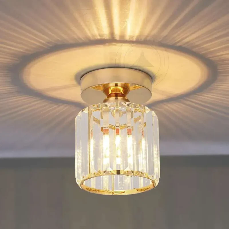 Kristall Deckenleuchte Glas E27 Luxus Glamour Design ~3292