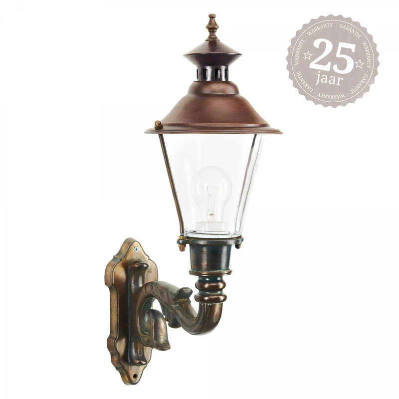 Casa Padrino Jugendstil Außenwandleuchte 19 x 30 x H. 57 cm - Bronze - Nostalgische Wetterfeste Außenleuchte