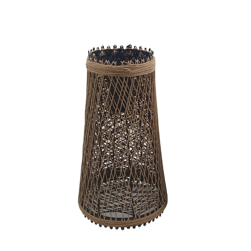 Rattan Hängelampe Schirm Pendelleuchte ~3274