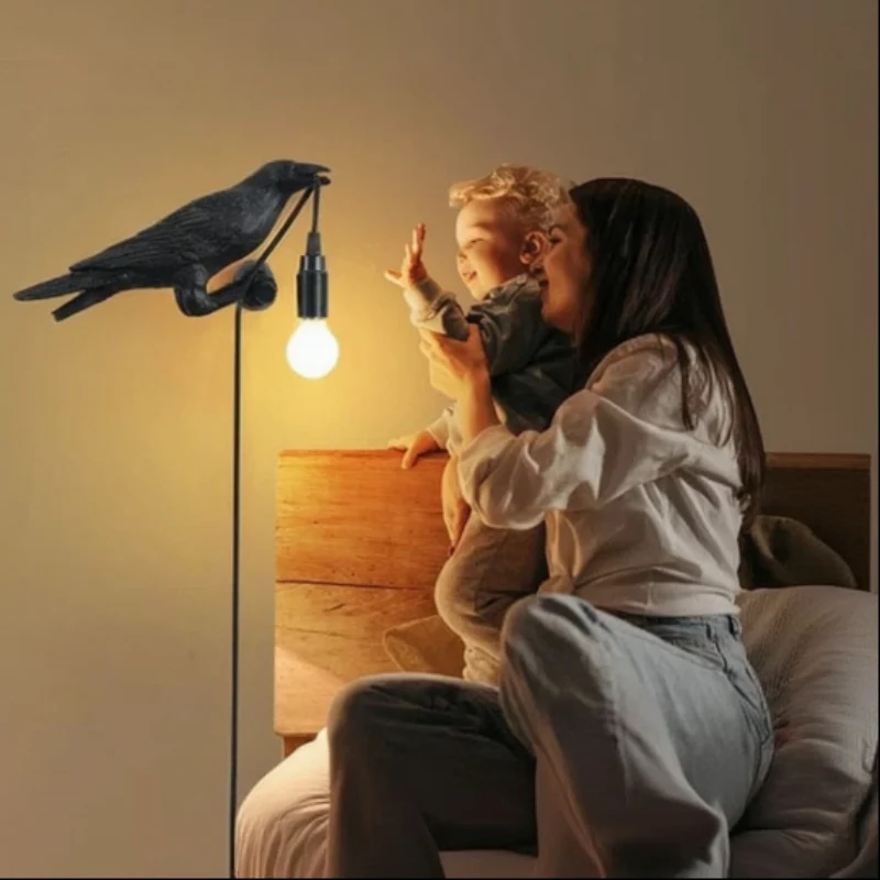 All Seasons Life Raven Wandleuchte Rabe Wandlampe Schwarz E27 ~3273
