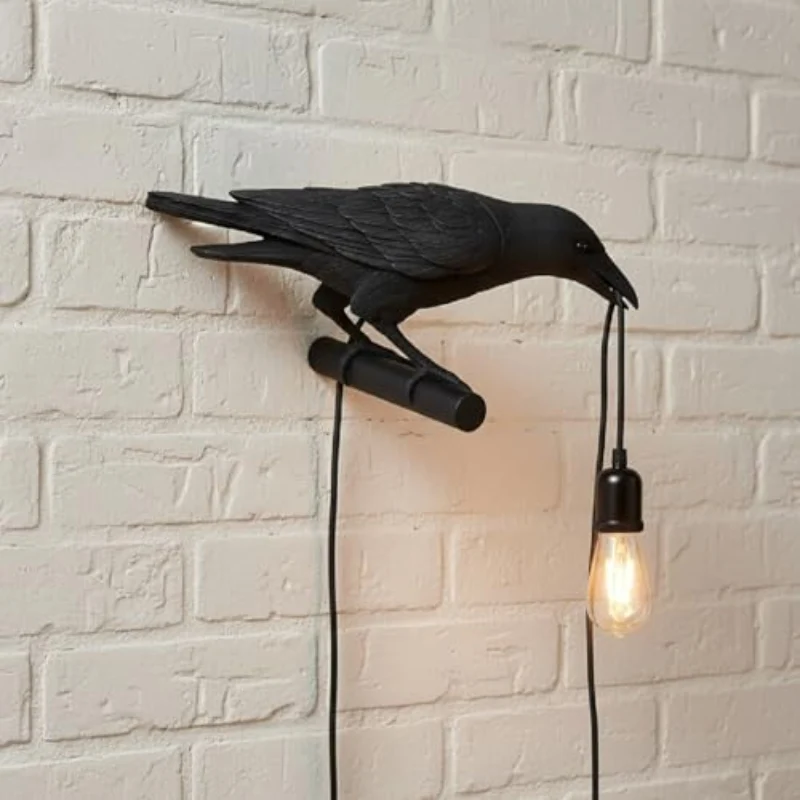 All Seasons Life Raven Wandleuchte Rabe Wandlampe Schwarz E27 ~3273
