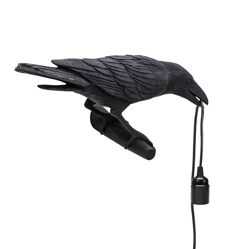 All Seasons Life Raven Wandleuchte Rabe Wandlampe Schwarz E27 ~3273