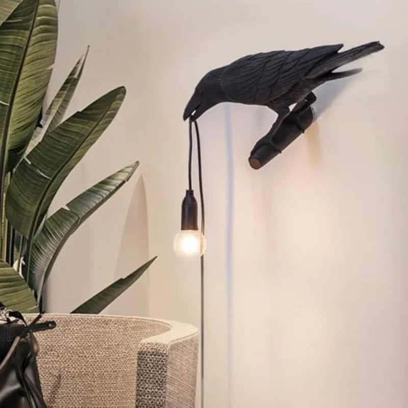 All Seasons Life Raven Wandleuchte Rabe Wandlampe Schwarz E27 ~3273
