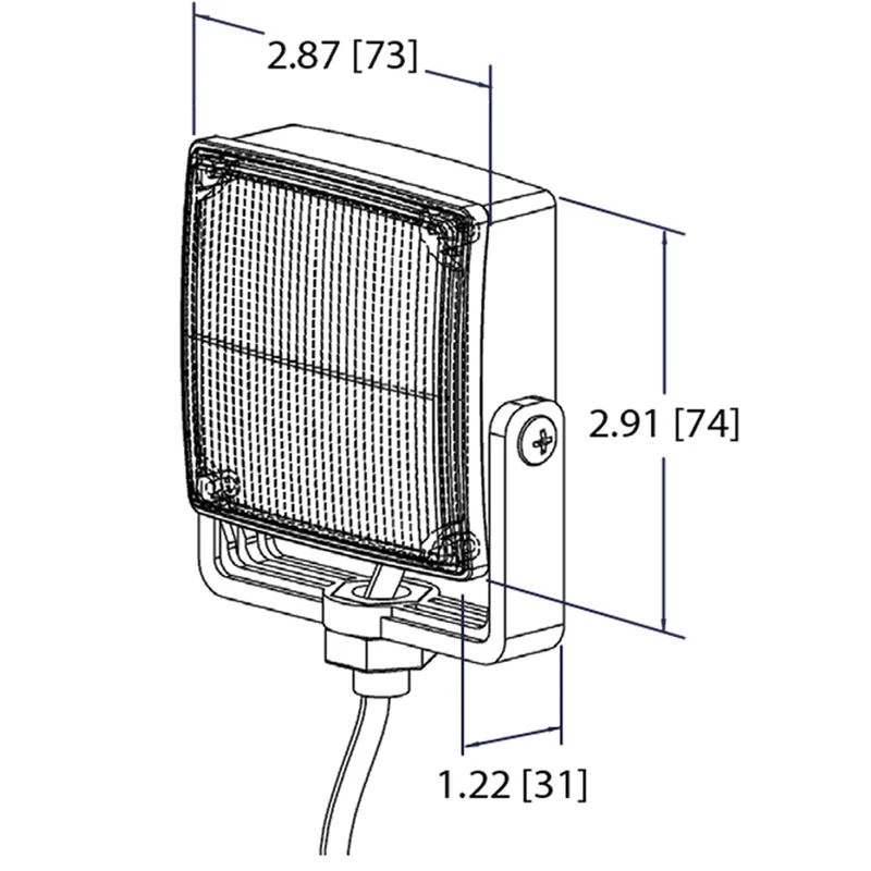Quadratische LED-Blitzwarnleuchte / ECCO VigiLED II