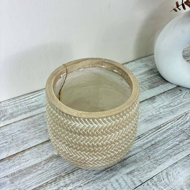 Decoris Blumentopf Alex Klein Outdoor Sandfarben 22cm Deko
