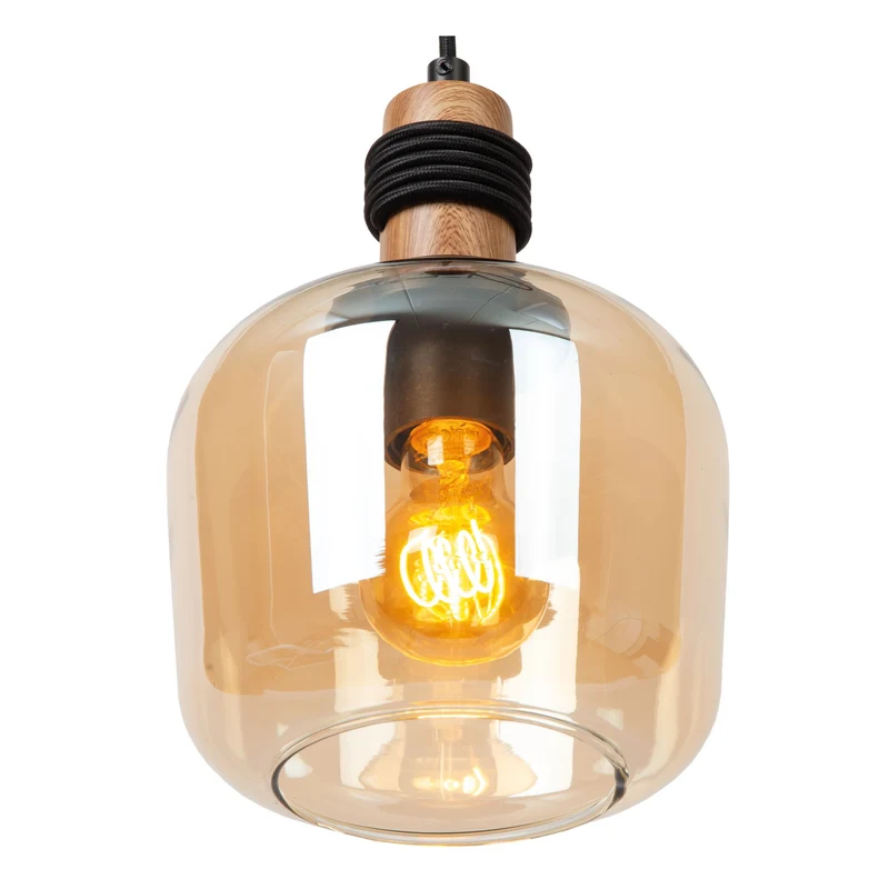 Pendelleuchte Ilona Glas Ø 18cm Amber