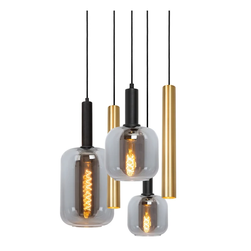 Pendeleuchte Joanet 3-flammig mit Glasschirm Ø 65cm