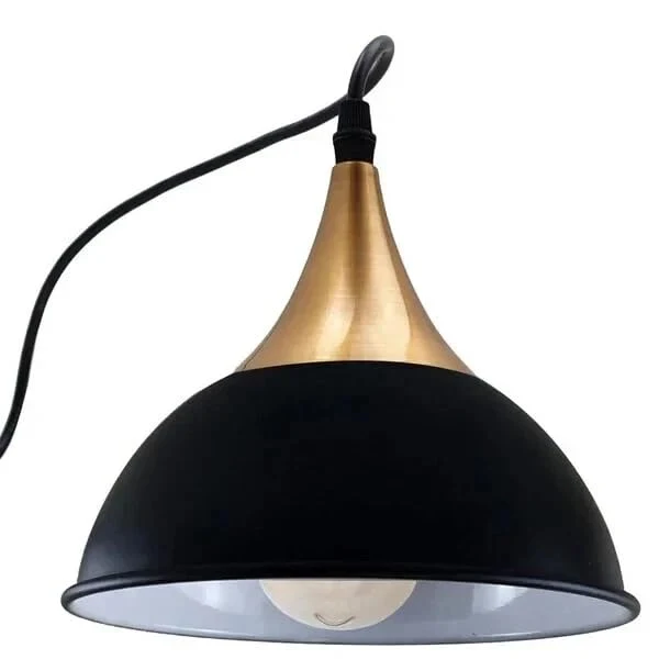Retro Kuppel Esstischlampe E27 Metall | Vintage Bistro Pendelleuchte Ø21cm ~3397