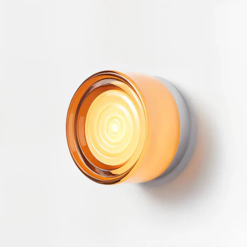 Glazen Wandlamp met IJzeren Armatuur – Scandinavische Stijl voor Sfeervolle Verlichting in Woonkamer en Slaapkamer | Sansoti