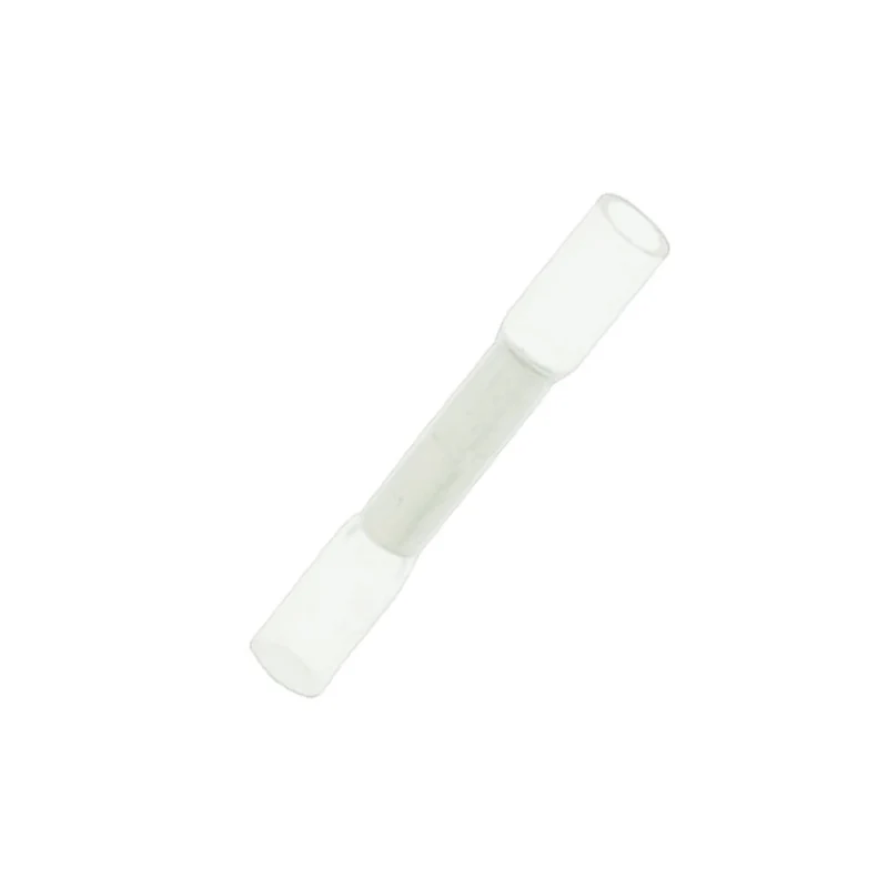 Schrumpf-Stoßverbinder mit selbstklebender Beschichtung / Weiß / 100er-Packung