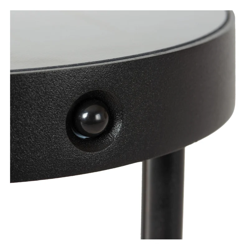 LED-Pollerleuchte Jackson solarbetrieben mit Bewegungsmelder IP65 Schwarz