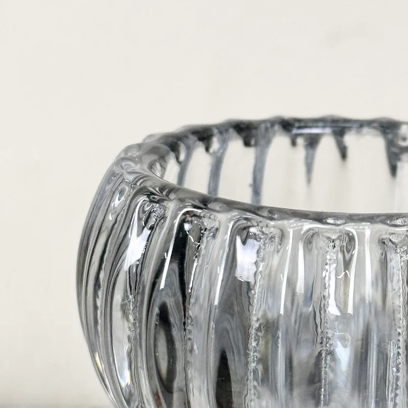Duo Kerzenhalter Teelichthalter Transparent Klar Glas Wendbar Deko