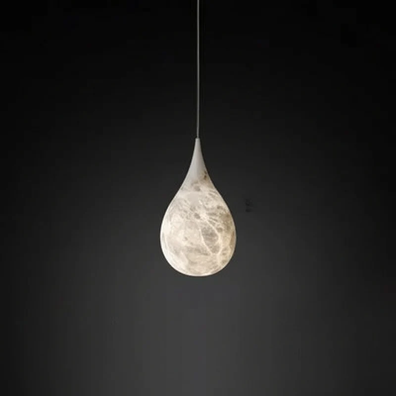 Hanglamp druppelvorm albast dimbaar LED-verlichting keukeneiland nachtkastje Scandinavisch interieur | Sansoti