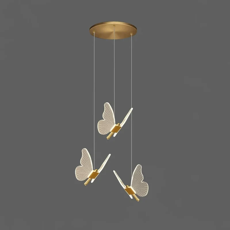 Vlinder Hanglamp LED Acryl Instelbaar Scandinavisch Design Eetkamer Woonkamer Slaapkamer Foyer Kinderkamer | Sansoti