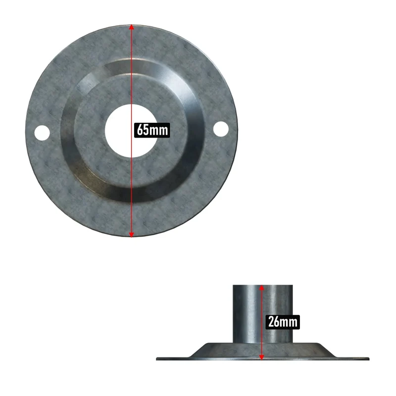 Rohrkuppel-Abdeckverschraubung 20 mm aus verzinktem Stahl ~3219