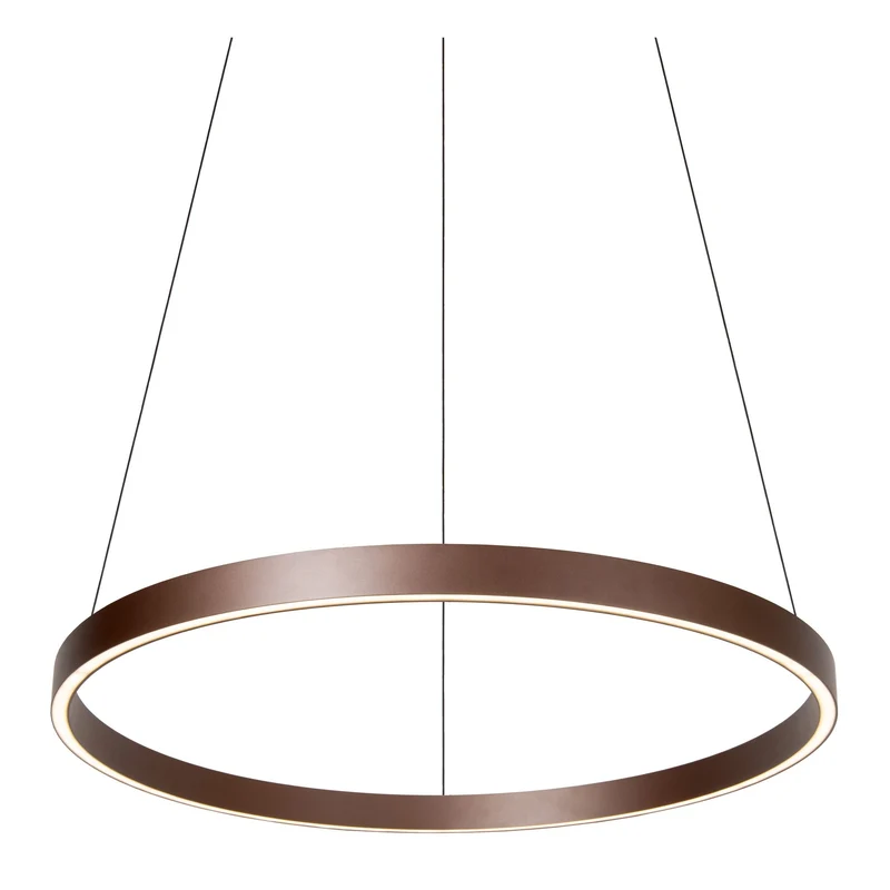 LED-Pendelleuchte Liane 2-flammig CCT dimmbar Ø 80cm Rostfarben