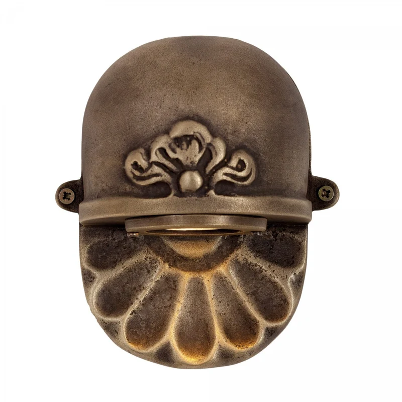 Casa Padrino Jugendstil Hofleuchte 14 x 8 x H. 17 cm - Bronze - Nostalgische Wetterfeste Außenleuchte
