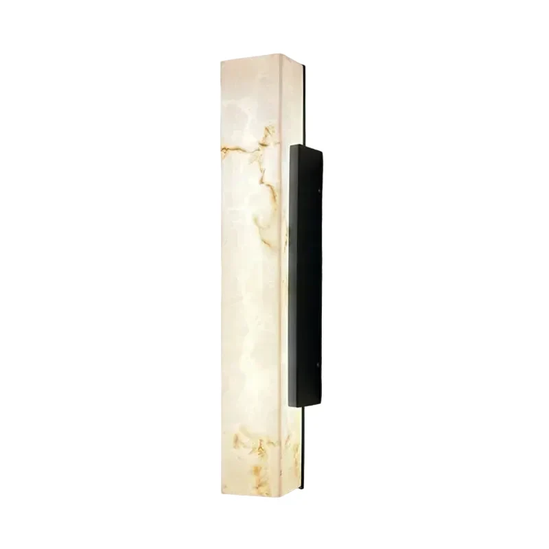 Rechthoekige Buitenwandlamp Hars Steen Natuureffect LED Verlichting voor Tuin Terras Entree Gevel Balkon | Sansoti