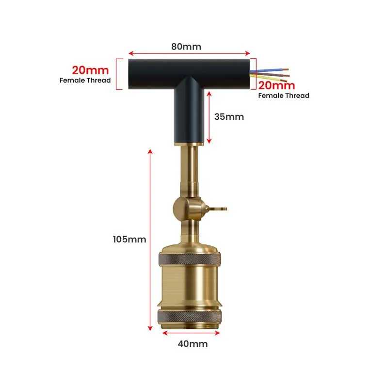 Conduit Lighting L- und T-Verbinder mit E27-Armhalterung ~3239