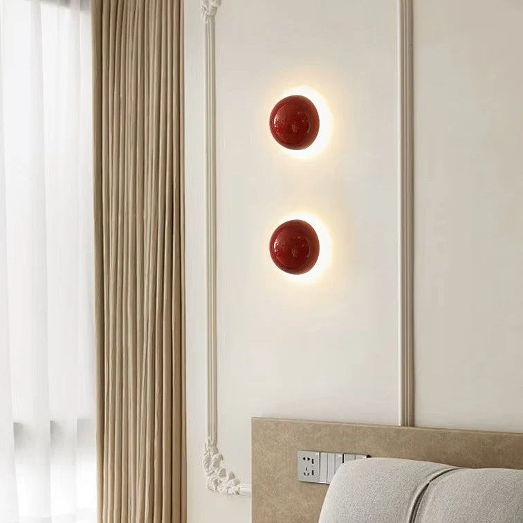 Ronde Wandlamp Metaal LED 16 cm Scandinavisch Design Sfeervol Licht Slaapkamer Hal Gang Woonkamer Brons | Sansoti