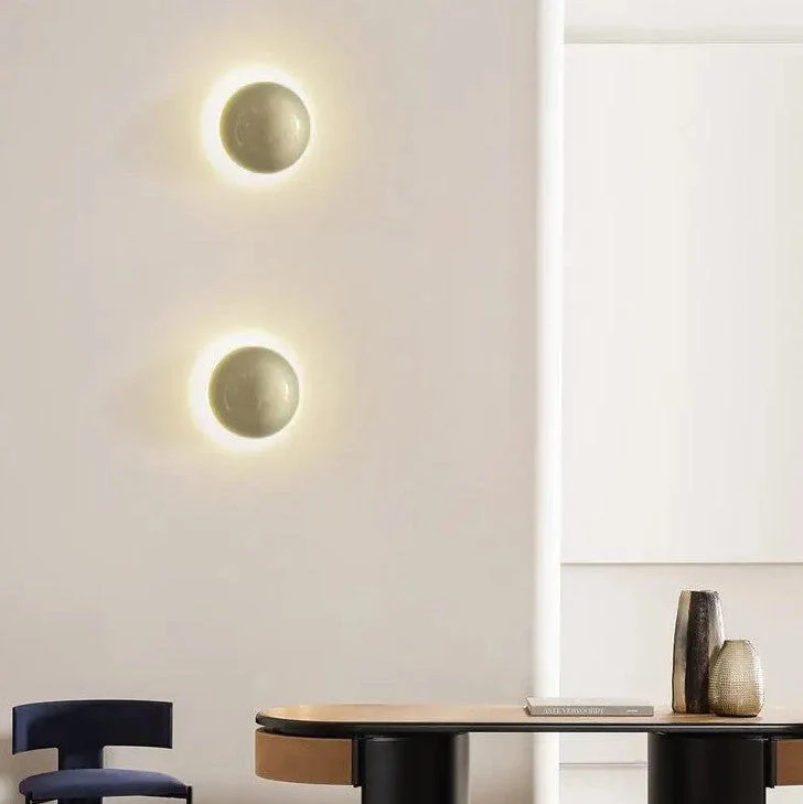 Ronde Wandlamp Metaal LED 16 cm Scandinavisch Design Sfeervol Licht Slaapkamer Hal Gang Woonkamer Brons | Sansoti