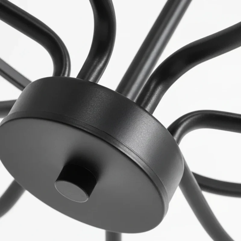 Ronde Kroonluchter Metaal LED Zwart Goud Kandelaar Stijl voor Eetkamer Woonkamer Hal Slaapkamer Sfeerverlichting | Sansoti